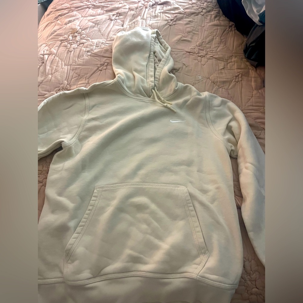 Cream nike hoodie